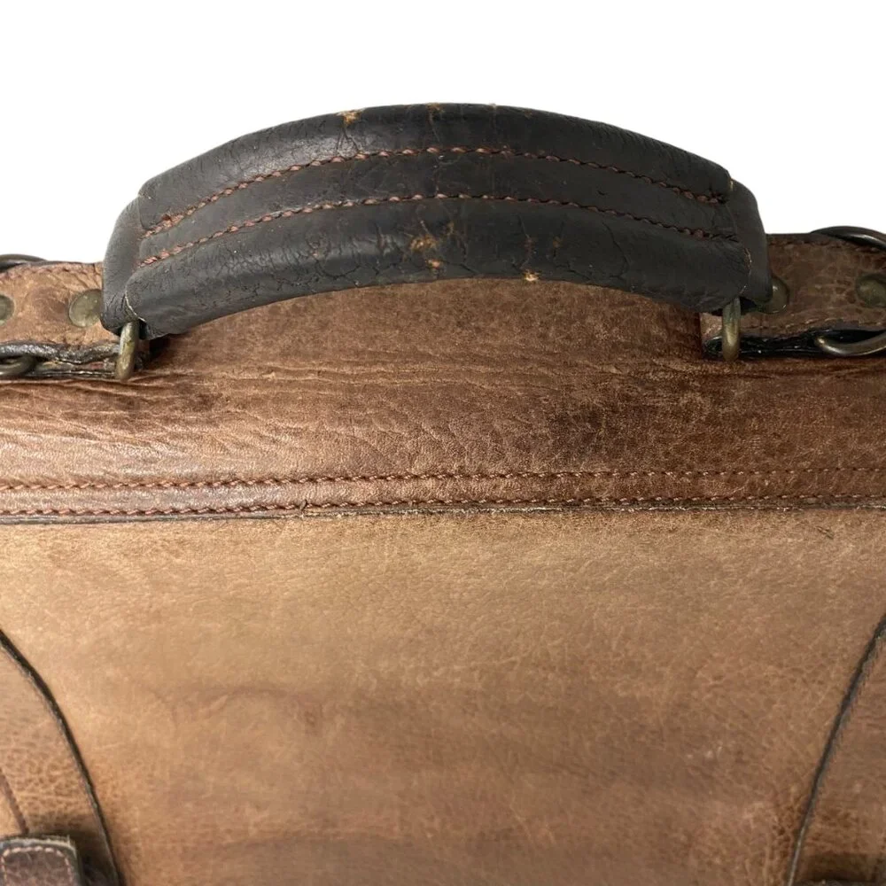 Vintage distressed brown